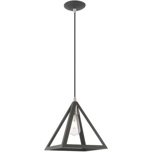 Geometric 1 Light 14 inch Scandinavian Gray Mini Pendant Ceiling Light