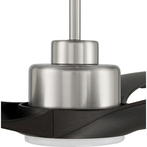 Mesmerize 60 inch Brushed Polished Nickel with Black Walnut/Black Walnut Blades Ceiling Fan