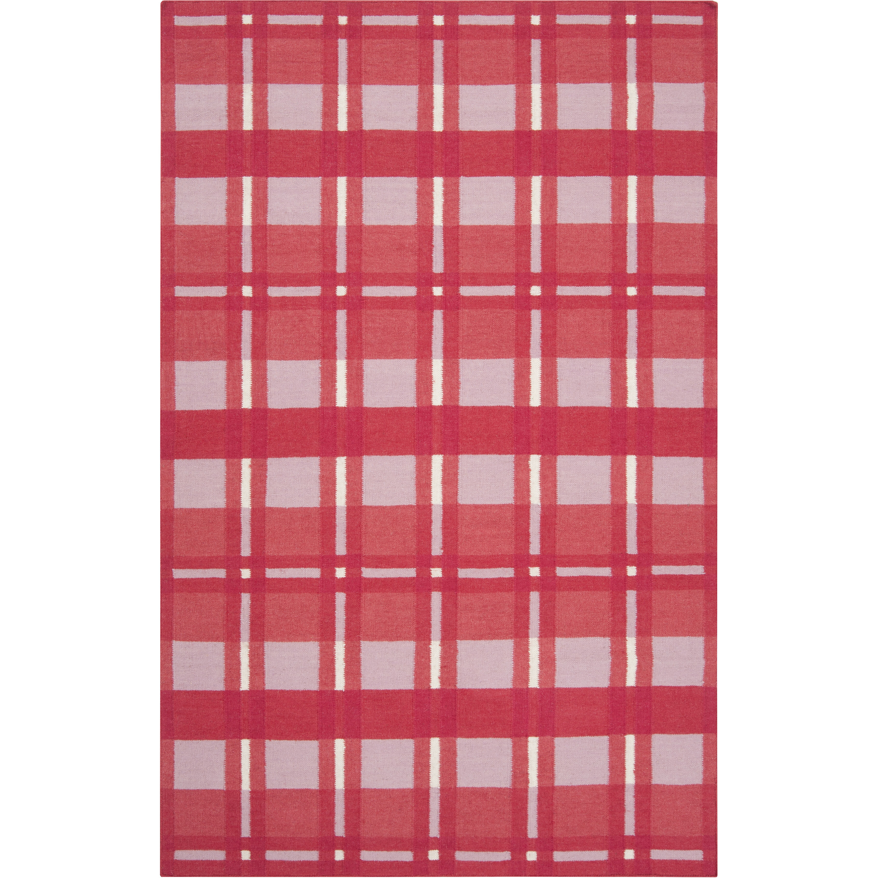 Happy Cottage 132 X 96 inch Dark Coral, Bright Red, Pale Pink, Dark Red, Cream Rug