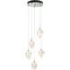 Chrysalis 5 Light 15.4 inch Vintage Platinum Pendant Ceiling Light in White Crystal, Small