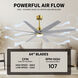 Atlas Ariella - LK 64 inch Brushed Brass with Barn Wood Tone Blades Ceiling Fan