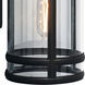 New Yorker 1 Light 14 inch Acid Dipped Black with Clear Outdoor Wall Sconce