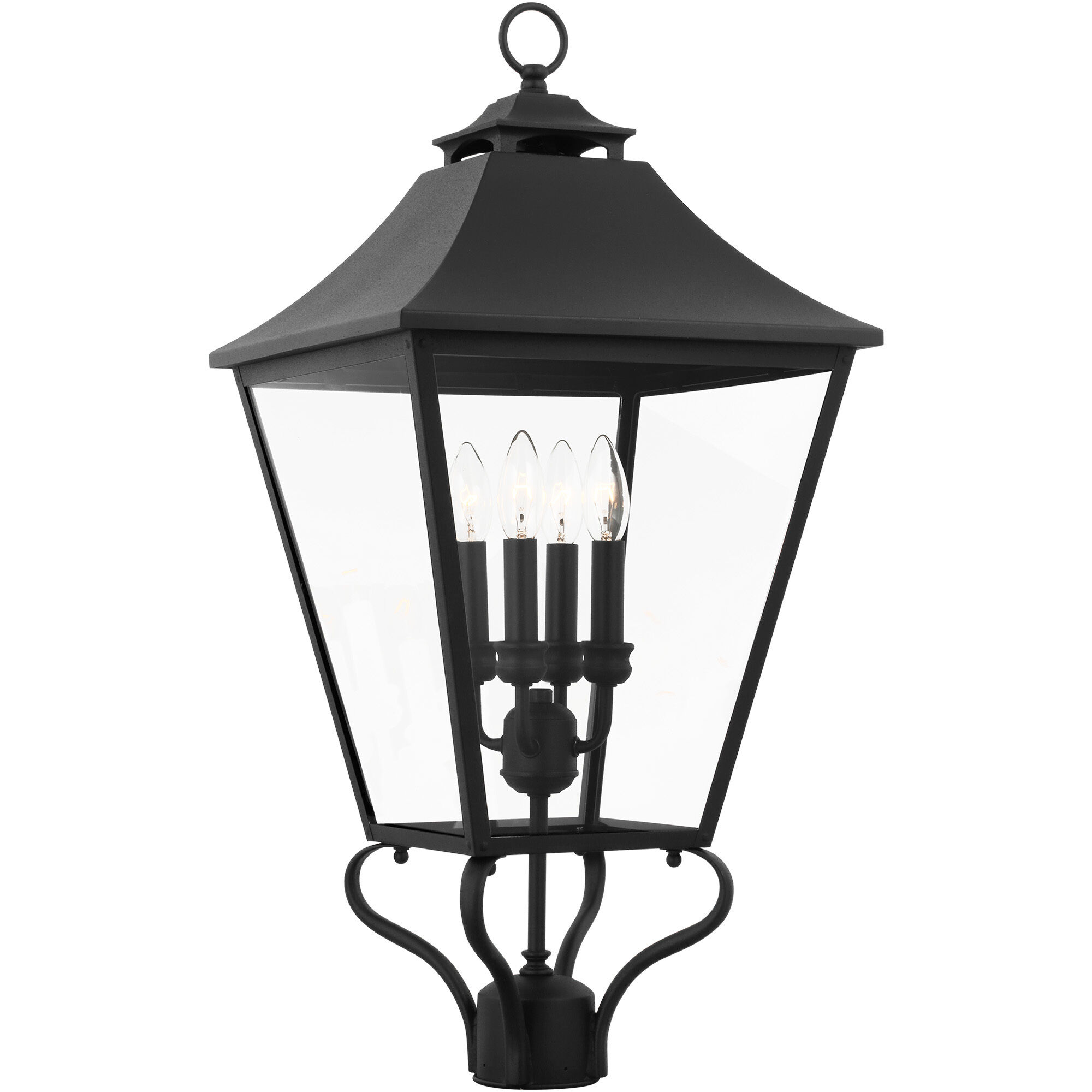 Sean Lavin Galena 4 Light 29 inch Textured Black Outdoor Post Lantern