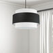 Priya 4 Light 22 inch Matte Black with Black-White Chandelier Ceiling Light in Black and White