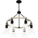 Kingsbridge 6 Light 28 inch Earth Black Chandelier Ceiling Light