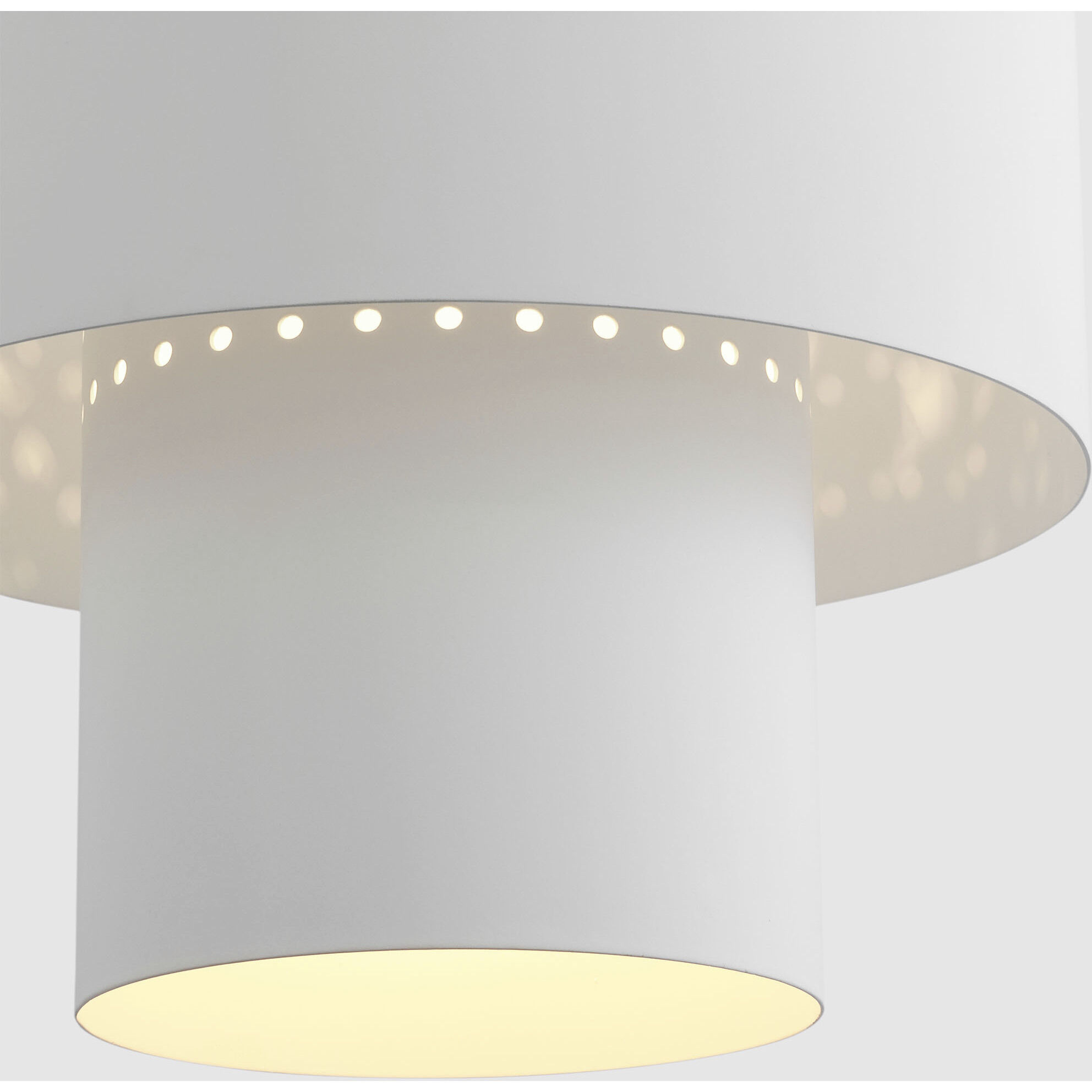 Julie Neill Chalmette LED 16 inch Plaster White Layered Pendant Ceiling Light