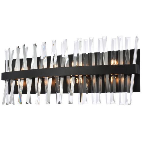 Serephina 8 Light 30 inch Black Bath Sconce Wall Light