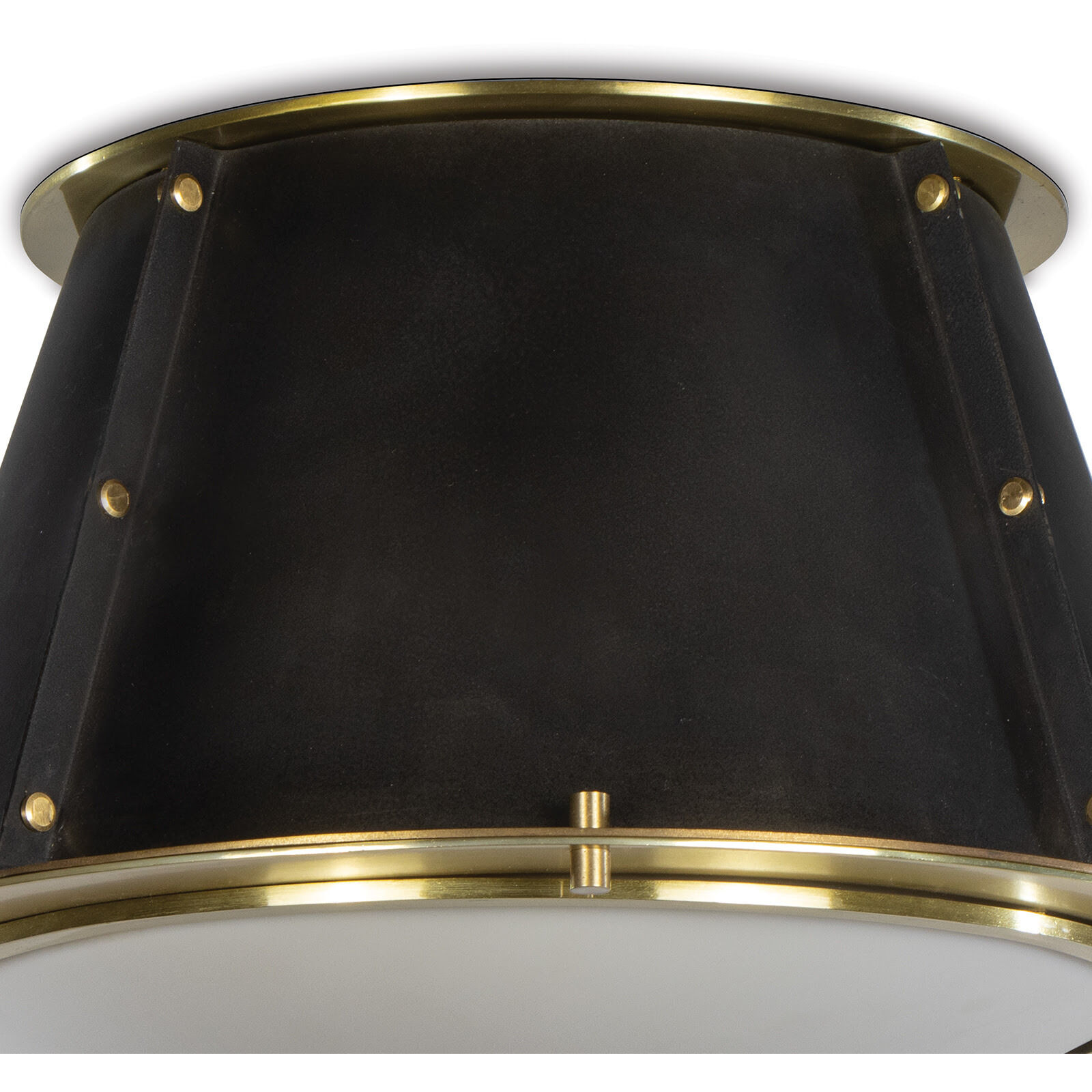 French Maid 1 Light 13 inch Blackened Brass and Natural Brass Flush Mount Ceiling Light