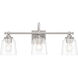 Antonia 3 Light 25.25 inch Brushed Nickel Bath Vanity Light Wall Light