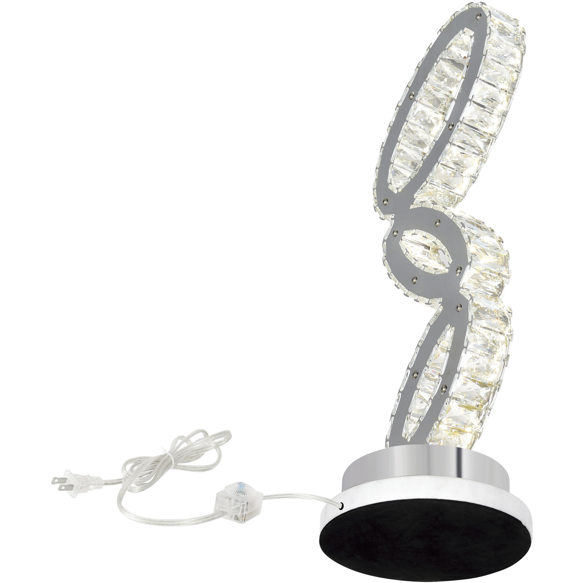 Balanced 23 inch 1.00 watt Chrome Table Lamp Portable Light