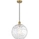 Edison Athens Water Glass LED 12 inch Brushed Brass Mini Pendant Ceiling Light