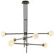 Canada LED 39 inch Black Chandelier Ceiling Light