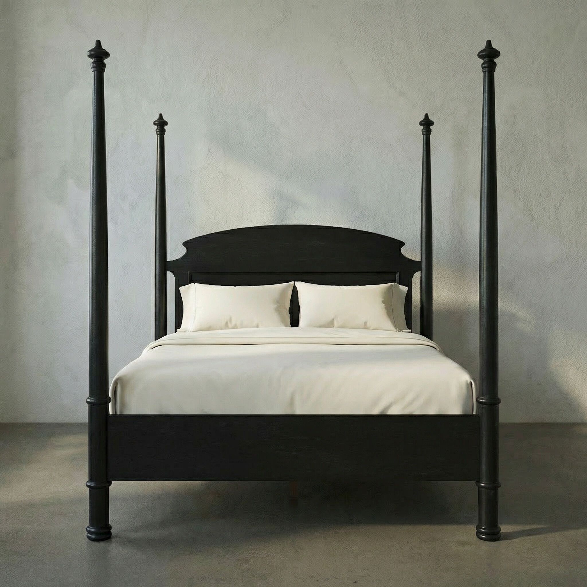 New Douglas Hand Rubbed Black Bed, Queen