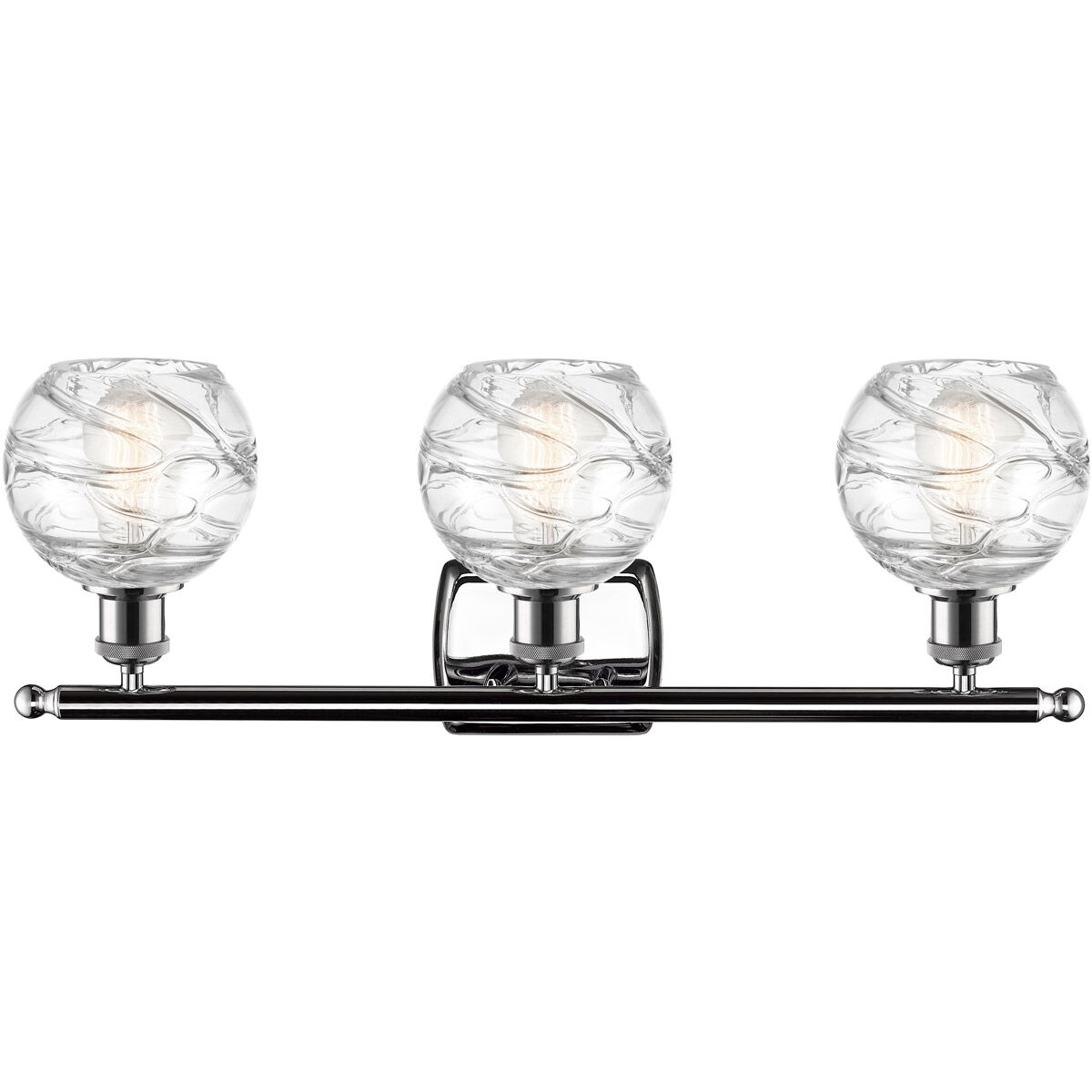 Ballston Small Deco Swirl LED 26 inch Polished Chrome Bath Vanity Light Wall Light, Ballston