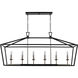 Lacey 6 Light 49 inch Polished Chrome and Black Pendant Ceiling Light