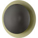 Ventura 2 Light 11 inch English Bronze with Antique Brass Reflector Semi-Flush/Wall Sconce Ceiling Light, Medium