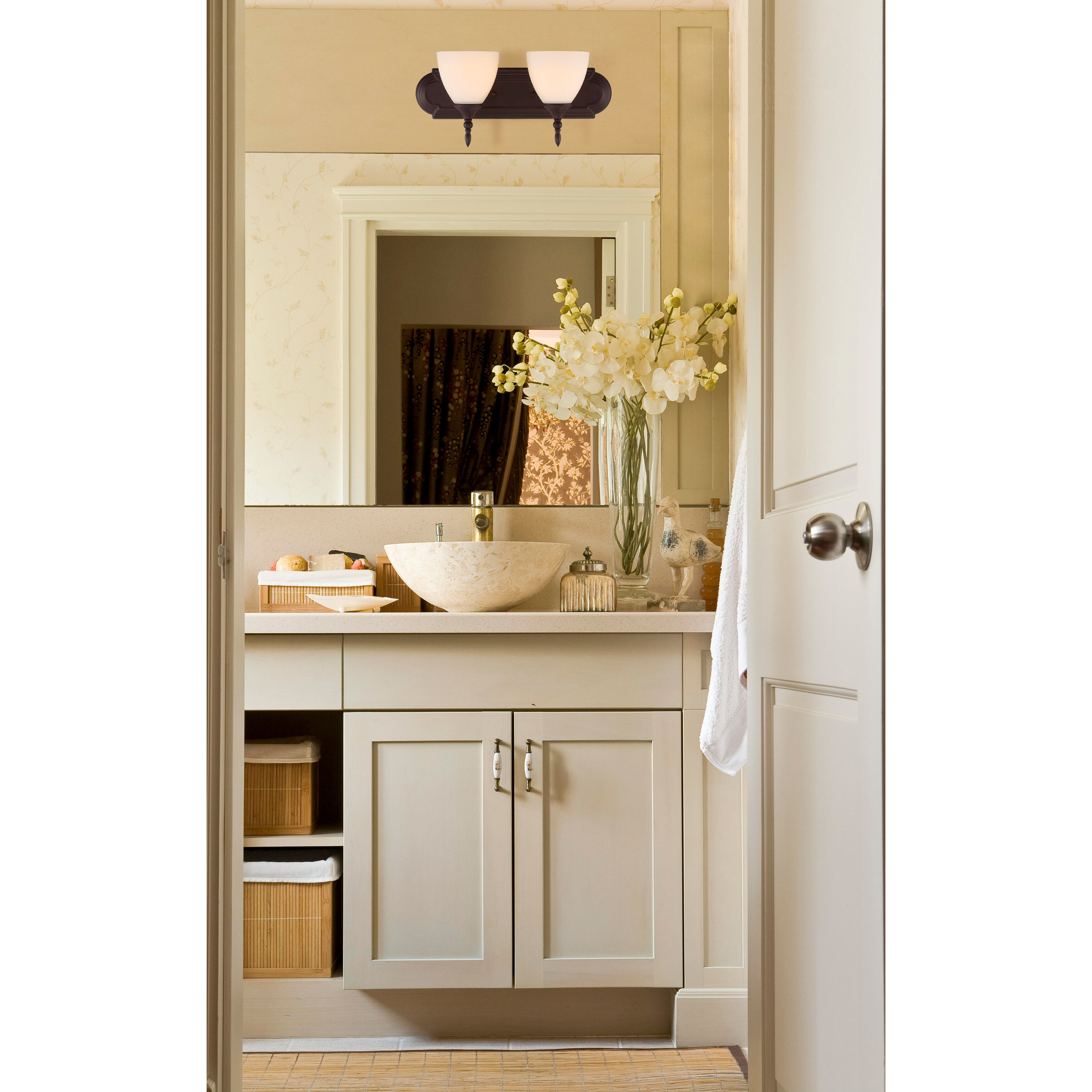 Herndon 2 Light 18 inch English Bronze Bathroom Vanity Light Wall Light, Essentials