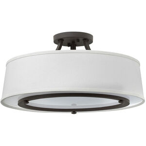 Harrison LED 20 inch Buckeye Bronze Indoor Semi-Flush Mount Ceiling Light