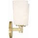 Colton Bath Wall Light in Aged Brass