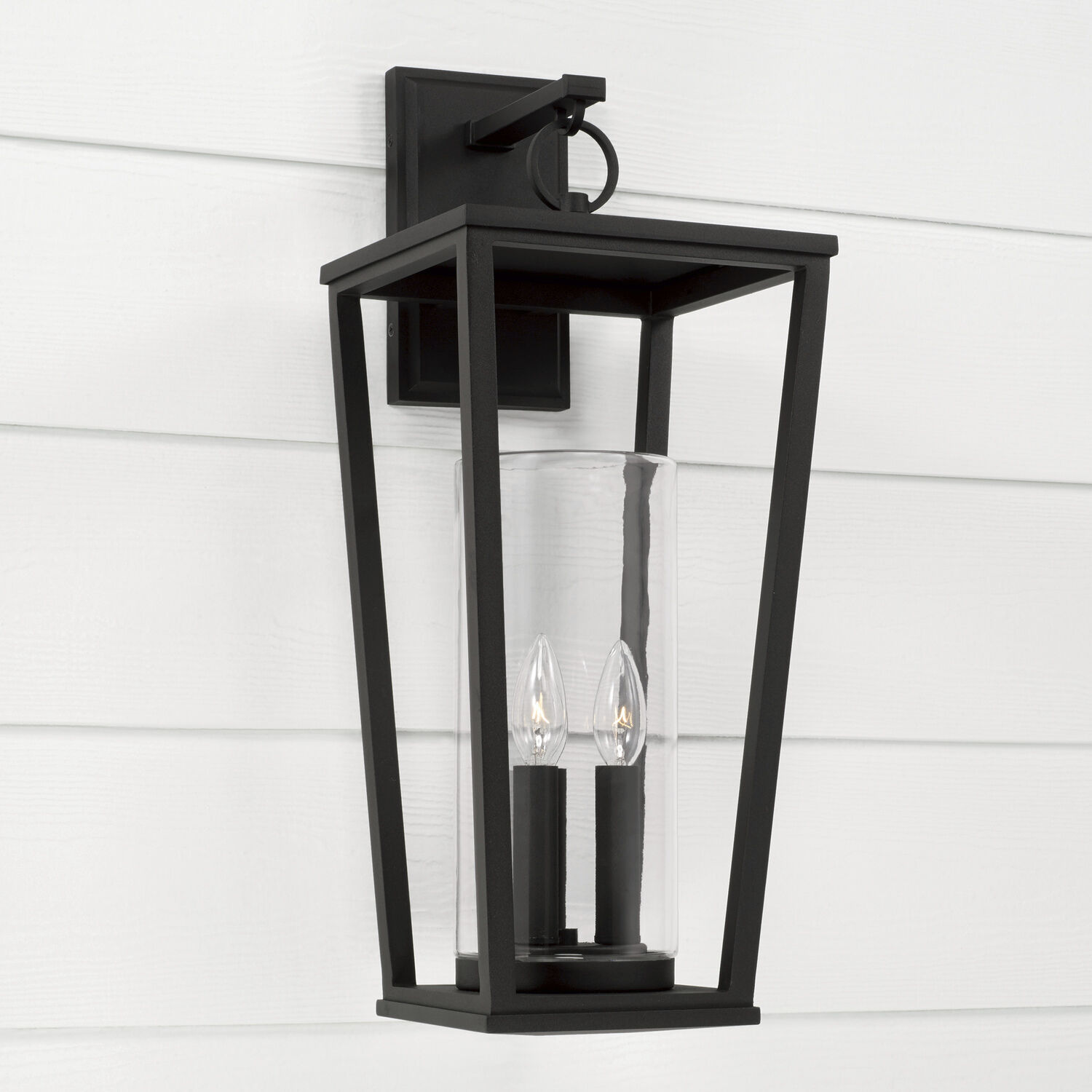 Elliott 3 Light 23.75 inch Black Outdoor Wall Lantern