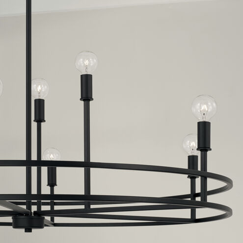 Fuller 9 Light 34.75 inch Matte Black Chandelier Ceiling Light