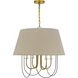 Eupora 4 Light 24 inch Antique Brass and Black Chandelier Ceiling Light