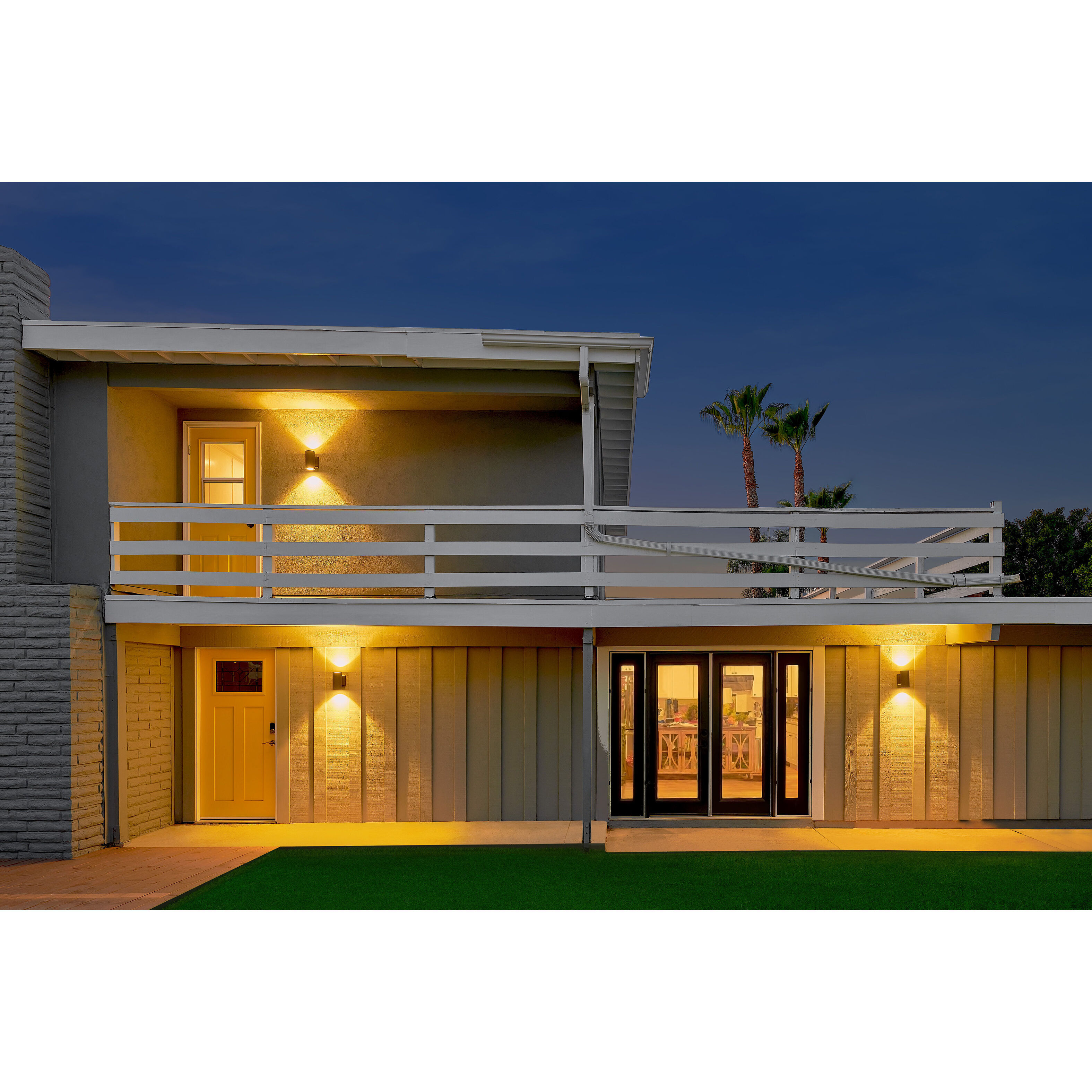 Outdoor Cylinder LED Wall Sconce Wall Light in Silver