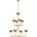 Julie Neill Alberto 8 Light 35.5 inch Antique-Burnished Brass Two Tier Chandelier Ceiling Light, Medium