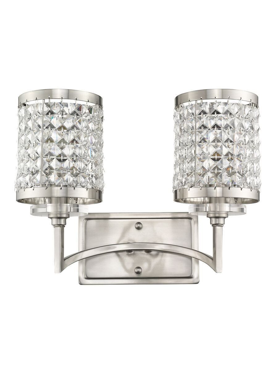 Grammercy 2 Light 14 inch Brushed Nickel Bath Vanity Wall Light
