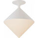 AERIN Sarnen LED 13.25 inch Matte White Flush Mount Ceiling Light, Small