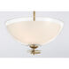 Elowen 3 Light 15 inch Legacy Brass Semi-Flush Mount Ceiling Light