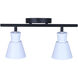 Radley 2 Light Black/White Track Lighting Ceiling Light