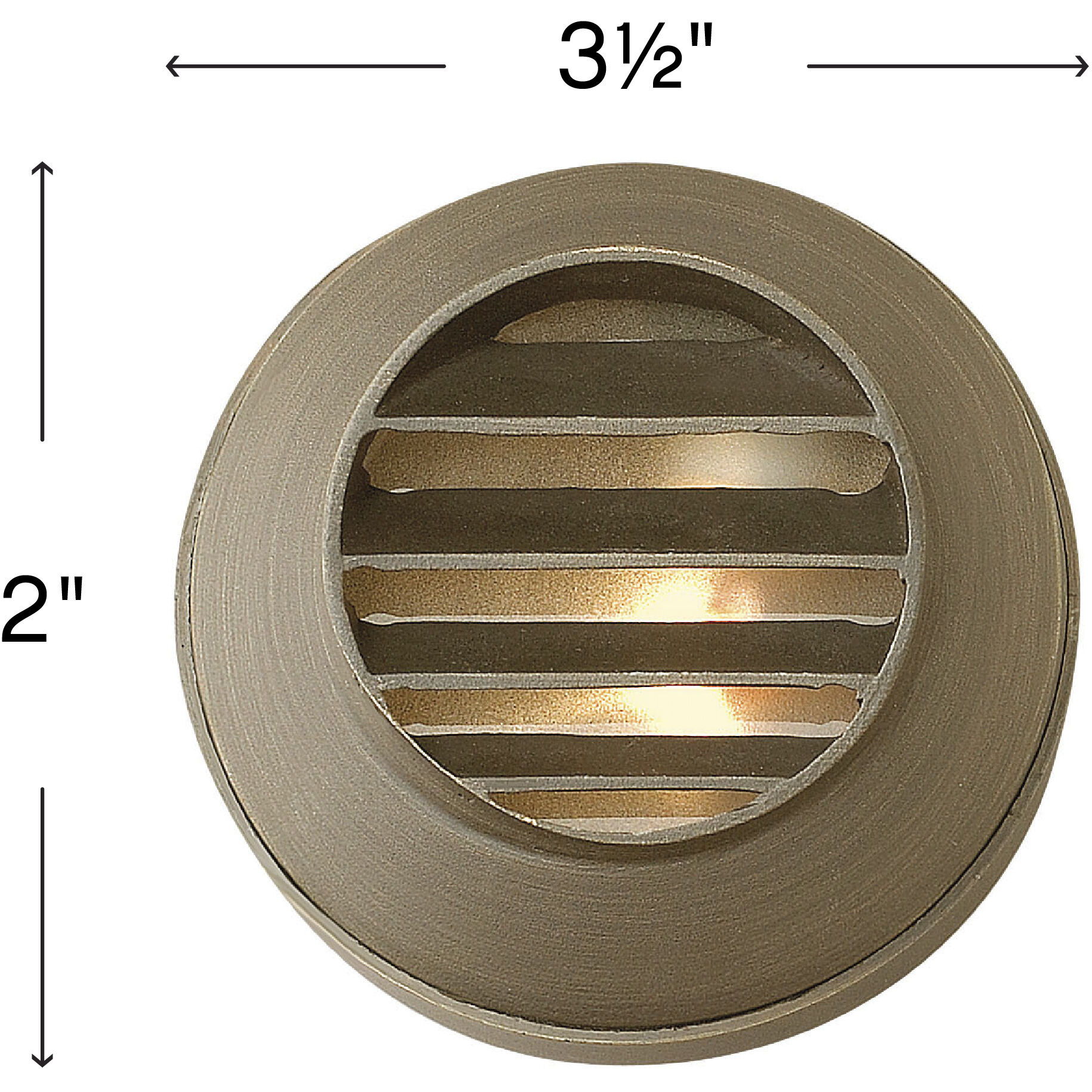 Hardy Island Louvered 12v 1.50 watt Matte Bronze Landscape Deck Sconce, Round