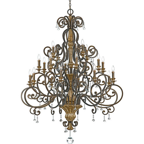 Marquette 20 Light 50 inch Heirloom Foyer Chandelier Ceiling Light