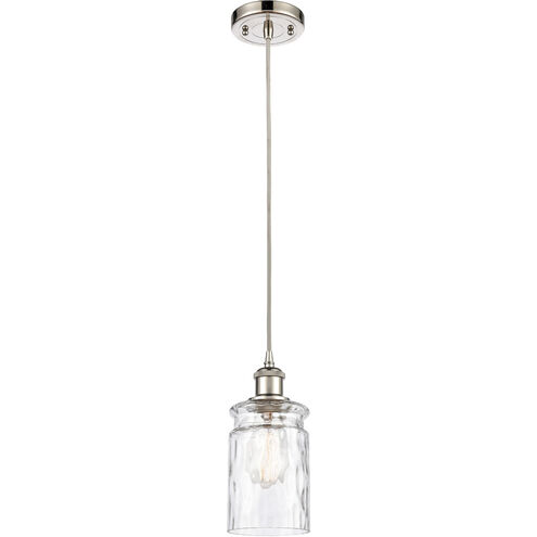 Ballston Candor 1 Light 5 inch Polished Nickel Mini Pendant Ceiling Light in Clear Waterglass, Ballston