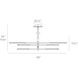 Stacked LED 48 inch Brushed Aluminum Chandelier Ceiling Light