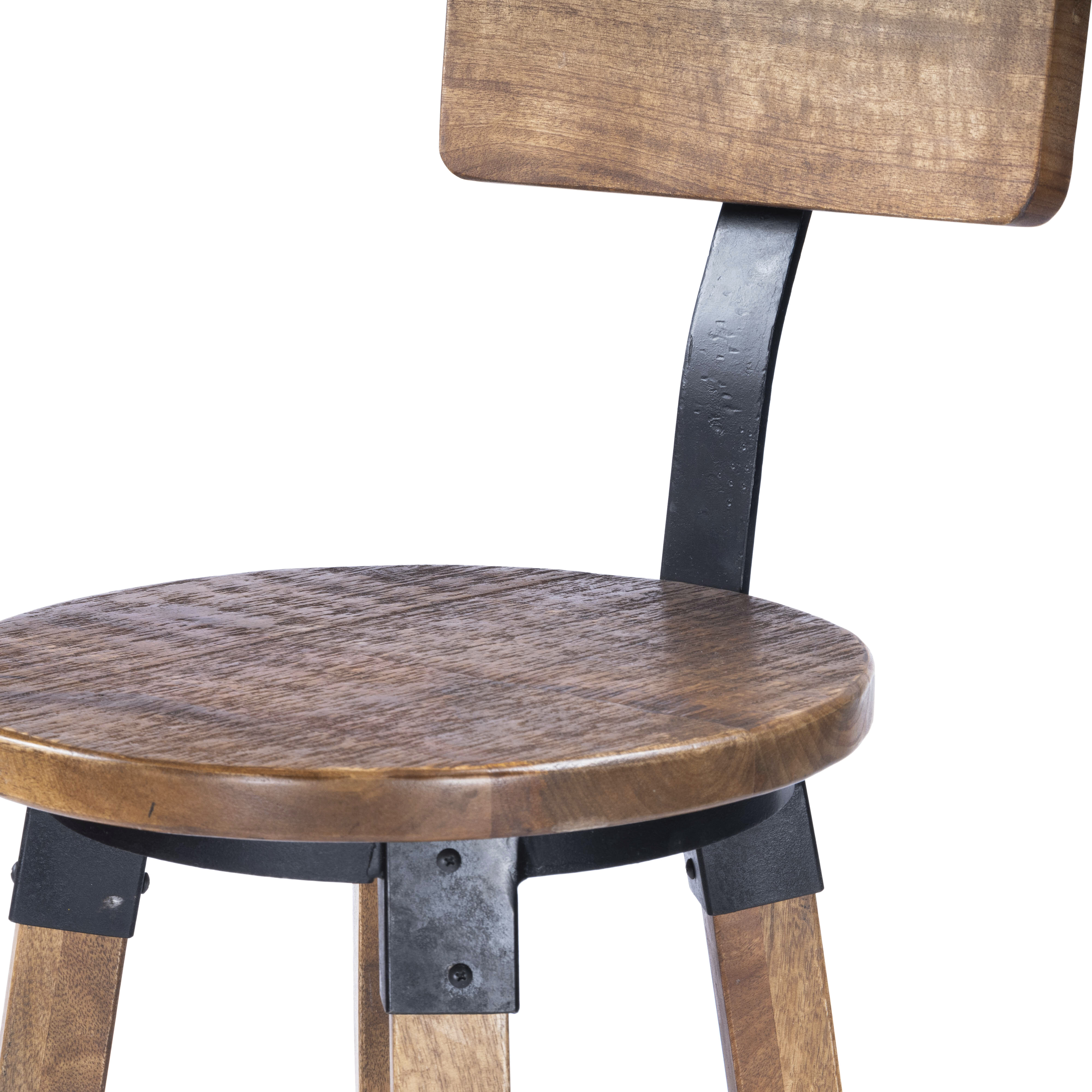 Masterson Wood & Metal Bar Stool