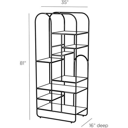 Meson 81 X 35 inch Hammered Natural Iron Etagere