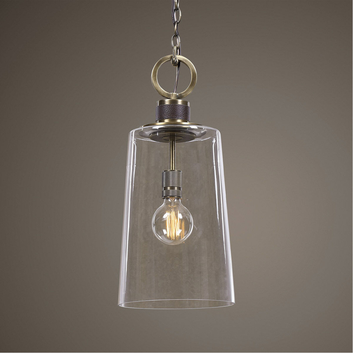 Rosston 1 Light 10 inch Antique Brass Mini Pendant Ceiling Light