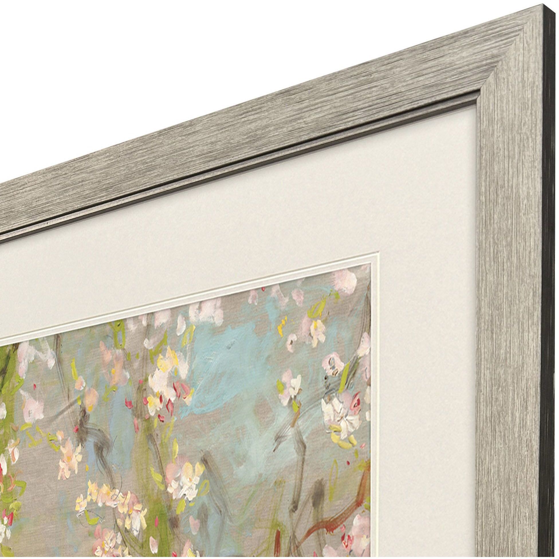 Spring Day Green and Blue and Multi and Pink Framed Art