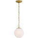 Marbelle 1 Light 7.25 inch Legacy Brass Pendant Ceiling Light