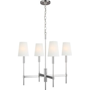 TOB by Thomas O'Brien Beckham Classic 4 Light 26 inch Polished Nickel Chandelier Ceiling Light