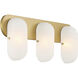 Heathcote 3 Light 24 inch Legacy Brass Vanity Light Wall Light