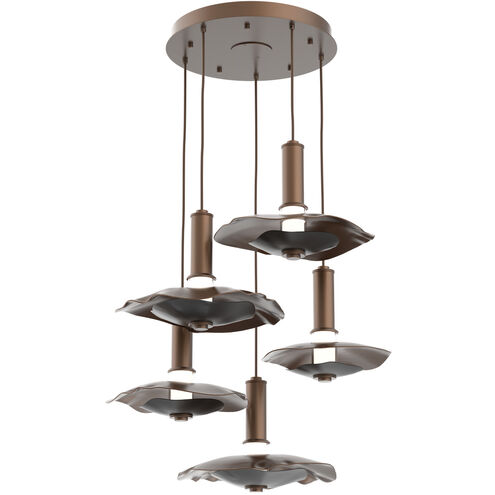 Cumulus LED 30 inch Burnished Bronze with Black Metal Multi-Pendant Ceiling Light