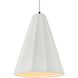 Radiance Collection - Fluted 1 Light 9 inch Bisque Pendant Ceiling Light in Dark Bronze, White Cord, Replaceable Bulb, 9W x 13H, Form+Finish+Function