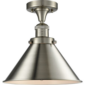 Briarcliff LED 10 inch Brushed Satin Nickel Semi-Flush Mount Ceiling Light