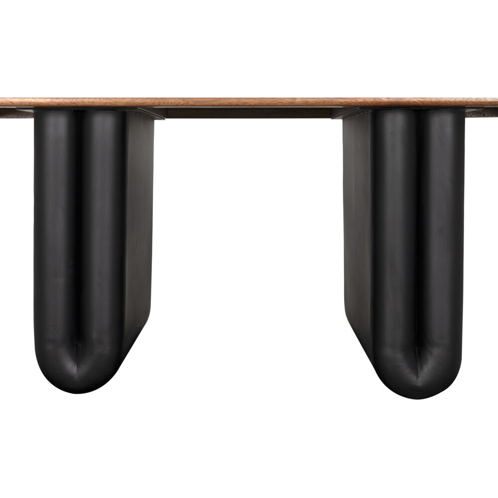 Mila 72 X 36 inch Dark Walnut and Matte Black Desk