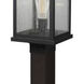 Portland 1 Light 112 inch Oil Rubbed Bronze Outdoor Post Mounted Fixture in Clear Seedy Glass, 14.99