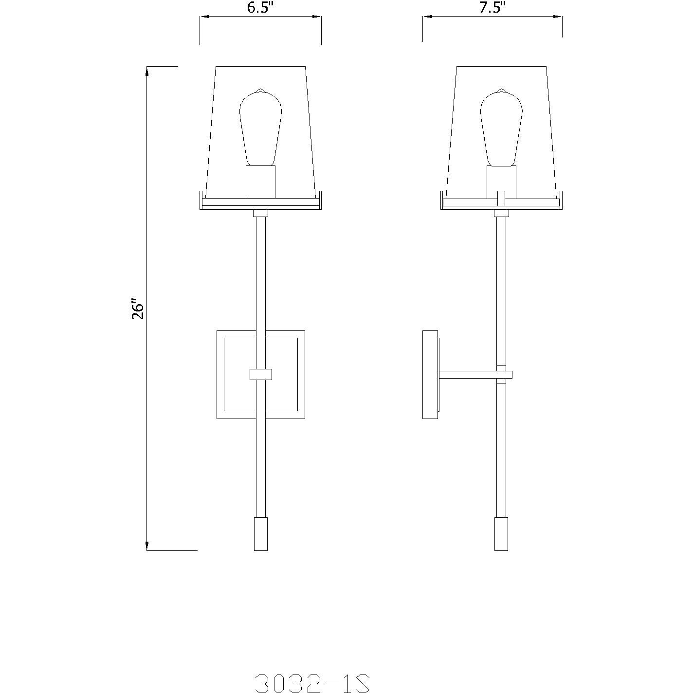 Callista 1 Light 6.5 inch Matte Black Wall Sconce Wall Light