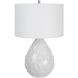 Loop 25 inch 150.00 watt White Glaze and Brushed Nickel Table Lamp Portable Light